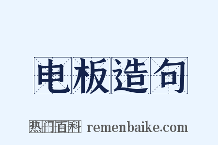 电板造句是什么意思的图片